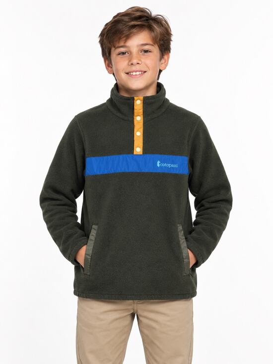 Cotopaxi Other - Cotopaxi Teca Boys M Fleece Pullover Green Blue Colorblock Snap Hiking